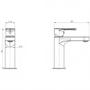 Смеситель для раковины Wonzon & Woghand WW-H1032-MB черный матовый