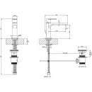 Смеситель для раковины Gessi Via Manzoni 38601#299 с донным клапаном, черный матовый