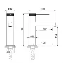 Смеситель для раковины Vincea Rim VBF-2RM1GM без донного клапана, вороненая сталь