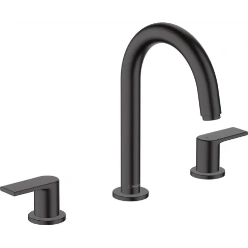 Смеситель для раковины Hansgrohe Vernis Shape 71563670 с донным клапаном, черный матовый