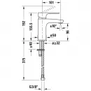 Смеситель для раковины без донного клапана Duravit B.1 B11010002010