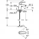 Смеситель для раковины с цепочкой Grohe Eurosmart 23966003