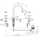 Смеситель для раковины с донным клапаном Nicolazzi Mac Kinley 05 2208NS29