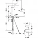 Смеситель для раковины с донным клапаном Duravit B.1 B11020001010