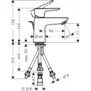 Смеситель для раковины с донным клапаном Hansgrohe Talis E 71707000