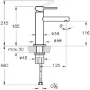 Смеситель для раковины без донного клапана VitrA Origin A42556