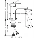 Смеситель для раковины с донным клапаном Hansgrohe Vernis Shape 71561000