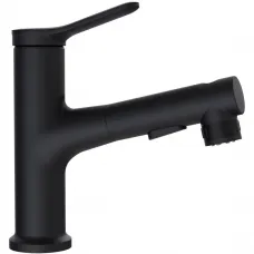 Смеситель для раковины BelBagno BB-LVMD-NERO-W0 без донного клапана, черный матовый