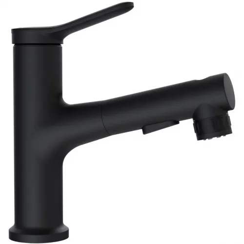 Смеситель для раковины BelBagno BB-LVMD-NERO-W0 без донного клапана, черный матовый