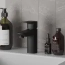 Смеситель для раковины Paini Viva Style P4YO205 без донного клапана, черный матовый