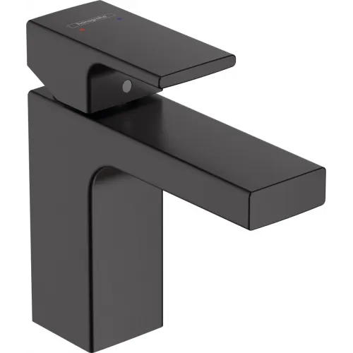 Смеситель для раковины Hansgrohe Vernis Shape 71561670 с донным клапаном, черный матовый
