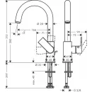 Смеситель для раковины с донным клапаном Hansgrohe Vernis Shape 71564000