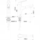 Смеситель для раковины Wonzon & Woghand WW-AE4151-BG с выдвижным изливом, золотой матовый