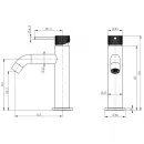 Смеситель для раковины Wonzon & Woghand WW-H1061-BG золотой матовый