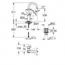 Смеситель для раковины с донным клапаном Grohe Eurosmart 23970003