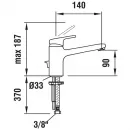 Смеситель для раковины Laufen Citypro HF500904100000 без донного клапана, хром