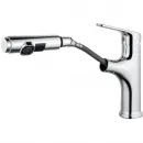 Смеситель для раковины Wonzon & Woghand WW-AE4151-CR с выдвижным изливом, хром
