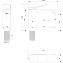 Смеситель для раковины Wonzon & Woghand WW-XH-010-MB черный матовый