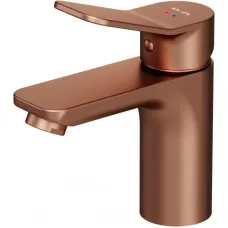 Смеситель для раковины Am.Pm X-Joy F85A02144 без донного клапана, розовое золото матовый