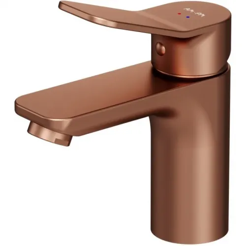 Смеситель для раковины Am.Pm X-Joy F85A02144 без донного клапана, розовое золото матовый
