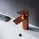 Смеситель для раковины Am.Pm X-Joy F85A02144 без донного клапана, розовое золото матовый