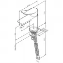 Смеситель для раковины Am.Pm X-Joy F85A02144 без донного клапана, розовое золото матовый