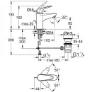 Смеситель для раковины Grohe Euroeco 23262001 с донным клапаном, хром