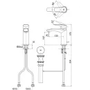 Смеситель для раковины Toto GM TLG09301R с донным клапаном, хром