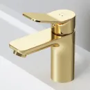 Смеситель для раковины Am.Pm X-Joy F85A02199 без донного клапана, золотой