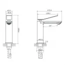 Смеситель для раковины Vincea Verse VBF-2VE1MB без донного клапана, черный матовый