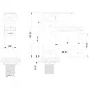 Смеситель для раковины Wonzon & Woghand WW-XH-011-BG золотой матовый