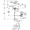 Смеситель для раковины Grohe Euroeco 24265001 с донным клапаном, хром