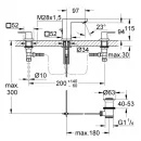 Смеситель для раковины c донным клапаном Grohe Eurocube 20351DC0
