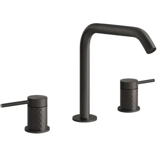 Смеситель для раковины Gessi Gessi316 54112#707 без донного клапана, черный хром матовый