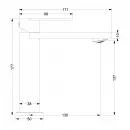 Смеситель для раковины Vincea Vogue VBF-2VS1GM без донного клапана, вороненая сталь