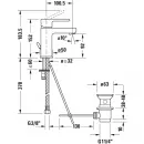 Смеситель для раковины с донным клапаном Duravit B.2 B21010001010