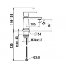 Смеситель для раковины Laufen New Classic HF900502100000 без донного клапана, хром