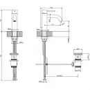 Смеситель для раковины Gessi Gessi316 54001#707 с донным клапаном, черный хром матовый