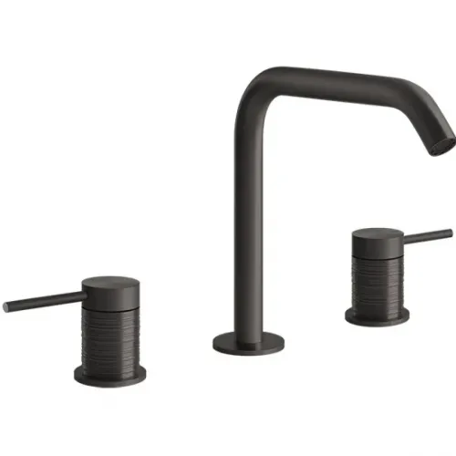 Смеситель для раковины Gessi Gessi316 54312#707 без донного клапана, черный хром матовый
