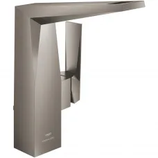 Смеситель для раковины Grohe Allure Brilliant 24344AL0 с донным клапаном, темный графит матовый