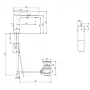 Смеситель для раковины Villeroy & Boch Subway 3.0 TVW11200200061 с донным клапаном, хром