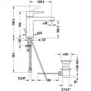 Смеситель для раковины с донным клапаном Duravit B.2 B21020001010