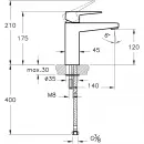 Смеситель для раковины без донного клапана VitrA Root Square A42731EXP