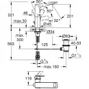 Смеситель для раковины Grohe Allure Brilliant 24344DC0 с донным клапаном, суперсталь