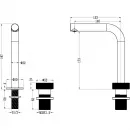 Смеситель для раковины Boheme Tech 158-CB медь матовая