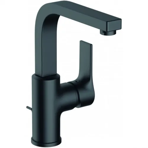 Смеситель для раковины Kludi Zenta SL 480273965 с донным клапаном, черный матовый