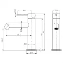 Смеситель для раковины Wonzon & Woghand WW-H1063-MB черный матовый