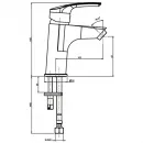Смеситель для раковины без донного клапана Paini Atomix D1CR205GKM