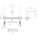 Смеситель для раковины без донного клапана Villeroy & Boch Subway 3.0 TVW11200500061