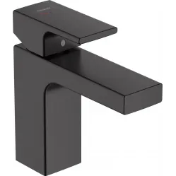 Смеситель для раковины Hansgrohe Vernis Shape 71594670 CoolStart, с донным клапаном, черный матовый